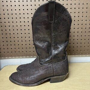 Anderson Bean Boots Elephant Chocolate Brown Size 10.5 EE Western Cowboy 2244L